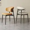 Silla de comedor de lujo para uso doméstico, silla simple de estilo francés moderno, silla de estilo nórdico con respaldo, adecuada para restaurantes, hoteles y comedor informal