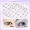 Pestañas Postizas Mi Xiaoer, Volumen Grande, Efecto Natural Realista Tipo Manga, Vástago Transparente Delgado, Estilo Zorro Cara Limpia, Vibras Frescas, Pequeño Zorro de Leche