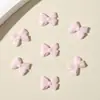 Sin rebabas ni imperfecciones, exquisitos accesorios para uñas con lazo, accesorios de resina con lazo de color tridimensional para niña