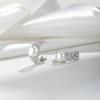 Pendientes de Encaje Perla Elegantes Franceses Estilo Europeo y Americano Pendientes Elegantes de Moda Aguja de Plata de Ley 925 Lujo Accesible Gama Alta