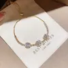 Pulseira Quadrada de Zircônia Banhada a Ouro Real 18K, Pulseira de Luxo Leve de Nicho de Alta Qualidade, Joia de Mão Exquisita Versátil Transfronteiriça para Mulheres