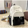 Mochila Estilo Japonês Nova Tendência Alta Aparência Cor Fresca e Doce Color Blocking para Alunos do Ensino Fundamental e Médio, Mochila Leve de Viagem