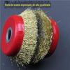 Roda de arame de aço moagem derusting polimento escova de roda de arame de aço elétrico 125 Red Bowl tipo máquina rebarbadora rebarbadora espessura do rebolo