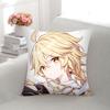 Mercancía de Genshin Impact Almohada de Peluche Impresa Dibujo Animado Anime Bidimensional Respaldo Sofá Cojín de Dormitorio Marca Compartida Decoración del Hogar
