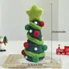 Adornos navideños de lana extra gruesa transfronterizos, árbol de Navidad de simulación de tela, arreglo de decoración de ambiente de escritorio