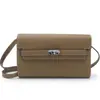 Bolso de Mano Kelly Nuevo de Cuero Genuino para Mujer Estampado de Palma Piel de Vaca Bolso de Axila Bolso de Hombro Único Cruzado Pecho Bolso para Teléfono Móvil