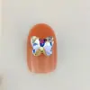 Arte de Uñas Grande, Mediano y Pequeño Mariposa de Cristal Fondo Puntiagudo Diamante Super Brillante Diamante para Uñas Diamante para Uñas Multicolor Joyería de Uñas Diamante de Mariposa Popular