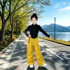 Conjunto de pantalones cargo elegantes para niñas, nueva ropa de otoño para niños, conjunto de dos piezas de estilo coreano fresco y chic para niñas pequeñas