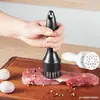 Amarre coxas e asas de frango, amaciador de carne com furos de inserção, agulha amaciadora de carne, martelo de carne, agulha amaciadora de carne para bife e churrasco de cozinha, agulha de aromatização para churrasco