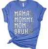 Comercio Exterior Comercio Electrónico Transfronterizo Estación Independiente Amazon Amazon Camiseta para Mujer Estampada de Imitación de Algodón Nueva Mamá