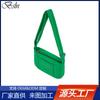 Bolsa de Ombro de Tecido de Jaqueta de Penas de Algodão Fina Moda Estilo Ins Bolsa de Mão Pequena Bolsa Transversal Casual Versátil Bolsa de Braço