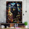 Pintura de diamantes DIY con mosaico de Amazon, gato de color, pintura de ladrillo de diamantes completa, punto de cruz, pintura decorativa, fabricantes transfronterizos, lote