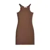 2026 Verano Estilo Chica Caliente Tirante de Red Invisible Body Ajustado Falda Corta Ajustada Camiseta sin Mangas Vestido Ropa Interior