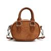 Mini bolso de bolos portátil estilo retro europeo y americano para mujer, estilo casual, a la moda, bandolera roja combinable.