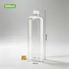 Frasco de plástico transparente com tampa de alumínio de 10/20/50/100ml para dispensar loção, frasco pequeno para dispensar reagente líquido