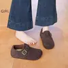 Zapatos de Algodón Cálidos con Forro Polar Estilo Birkenstock para Invierno 2026 Mocasines Peludos Retro Nuevos para Mujer Exportación