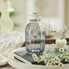Vaso pequeno vidro transparente pequeno calibre decoração de mesa pequeno fresco arte moderno criativo relevo mini enfeites