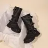 Botas Martin infantis outono e inverno 2026, antiderrapantes, versáteis, botinhas para meninas, estilosas, forradas com fleece, botas de inverno de couro para bebês