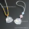 Nuevo colgante de garra de gato de calcedonia blanco hielo para niños, hombres y mujeres, ágata blanca, pata de oso tridimensional, almohadilla de carne, accesorios de bricolaje, colgante
