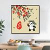 Fabricante de Punto de Cruz TikTok Kuaishou Xiaohongshu Dropshipping Nuevo Modelo 2026 Bordado con Hilo Lindo Panda para Sala de Estar
