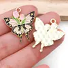 Mezcla de 20 Estilos de Colgantes de Mariposa Dulces y Lindos Accesorios de Joyería de Aleación para Manualidades Llavero Colgantes para Collares Venta al por Mayor