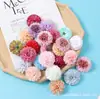 Flores Artificiais Materiais DIY Cabeça de Hortênsia Crisântemo Tecido de Seda Flores Falsas Flores Artificiais Flores de Decoração de Casamento Realistas de Alta Qualidade