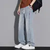Jeans Rectos Holgados de Verano para Hombre 2025 Ropa de Trabajo de Calle Alta Americana para Hombre Pantalones Casuales de Pierna Ancha Nuevos Productos para Hombre