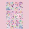 Paquete de Pegatinas Láser DIY de Dibujos Animados, Pegatinas Lindas, Pegatinas de Cristal, Decoraciones de Dibujos Animados para Niños, Tienda de Puesto Callejero, Bloc de Notas