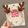 Diadema de Cabeza de Ciervo Linda Transfronteriza Europea y Americana para Mujer 2026 Nuevo Estilo Gorro de Oso Diadema de Astas Accesorios para el Cabello de Navidad