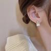 Aretes Geométricos Simples Retro Estilo Ins Gota de Aceite para Mujer Corea del Sur Elegante Diseño Nicho Aretes de Pin de Plata 925