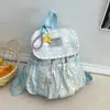 Mochila Listrada de Alta Aparência Estilo Coreano Ins para Estudantes Universitárias, Adequada para o Dia a Dia e Uso Casual, Pequena Bolsa Escolar, Mochila Estilo Fresco para Uso Externo