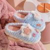 Novas Pantufas Femininas de Algodão 2023 Fofas Estrela Lua Desenho Animado Acolchoadas Forradas com Lã Quentes Fofas para Casa
