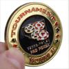 Prensador de tarjetas de regalo Texas Hold'em con chip metálico y protector de tarjetas chapado en oro de 100 g opcional