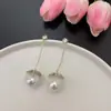 Moda Francesa Commuter Super Hada Flor Perla Perla Borla Pendientes Suave Elegante Dulce Joyería de Oreja de Alta Gama