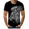 Europa e os Estados Unidos desejam nova saída de fábrica de camisetas masculinas com gola redonda de impressão digital Tiger 3D