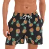 Calções de Praia Masculinos Transfronteiriços Estampados 3D Tamanho Grande Secagem Rápida Calções de Natação Série Frutas Flamingo Calções de Praia