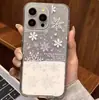 Funda para iPhone 16promax de Invierno Arena Movediza Copo de Nieve Apple 15pro Colgante 13/12 Femenina 14pm