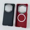 Funda magnética para teléfono con textura de fibra adecuada para Huawei MateX7, pantalla plegable doble eje central X6X5 edición coleccionista cubierta protectora