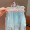 Coroa de Princesa Aisha Congelante Véu Adorno de Cabeça Coroa de Aniversário Infantil Acessórios de Cabelo de Bebê Faixa de Cabeça para Performance de Meninas