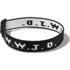 WWJD/WWJD pulsera de muñeca con estampado jacquard de letras, pulsera de muñeca deportiva unisex, correa de mano