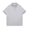 Camiseta Polo Manga Curta Patchwork Falsa Duas Peças Estilo Americano Tendência Marca para Mulheres, Verão Novo Estilo Ins Design Universitário Top Xadrez