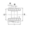 Estrutura de transformador EC33, estrutura de baquelite ER33, estrutura de alta frequência, carretel, pinos horizontais 6+6