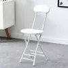 Silla con respaldo, silla de entrenamiento, silla de computadora simple portátil para dormitorio estudiantil, plegable, compacta, resistente, ocupa poco espacio