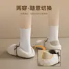 Mules con Forro de Felpa Augusden para Mujer 2026 Nuevos Zapatos Planos de Algodón de Invierno Mules de Cobertura Completa Zapatos Peludos de Dos Formas de Usar
