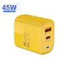 Cargador Múltiple AC Luz Azul QC3.0+PD20W Carga Rápida Cargador de Teléfono Móvil Adaptador de Corriente 5v2a Venta al por Mayor