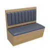 Mesa y Silla de Cafetería de Gama Alta Mesa y Silla de Booth de Cuero en Pared Mesa y Silla para Catering Comercial Madera Maciza Restaurante Occidental Tienda de Postres Universal