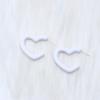Novos Brincos de Tarraxa com Pintura Acrílica em Forma de Coração de Amor para o Dia dos Namorados Dia das Mães Design Simples Brincos Pendentes para Mulheres