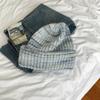 Gorro de punto de gradiente suave de lana para mujer, estilo niche, hilo mezclado, cálido para invierno, gorro para el frío