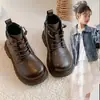 Botas Martin para Niños Estilo Británico Feidiao Niñas 2026 Otoño Invierno Nuevas Delgadas de Suela Gruesa Versión Coreana Botas para Niños