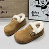 Zapatos Birkenstock Cálidos y Esponjosos para Mujer 2026 Invierno Nuevo Estilo Mocasines de Celebridad de Internet de Moda Versátiles para Exteriores Zapatos de Algodón para la Nieve